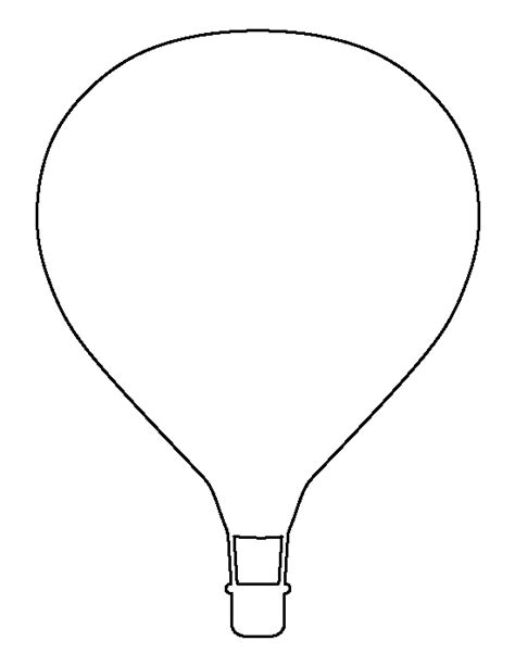 hot air balloon shape template